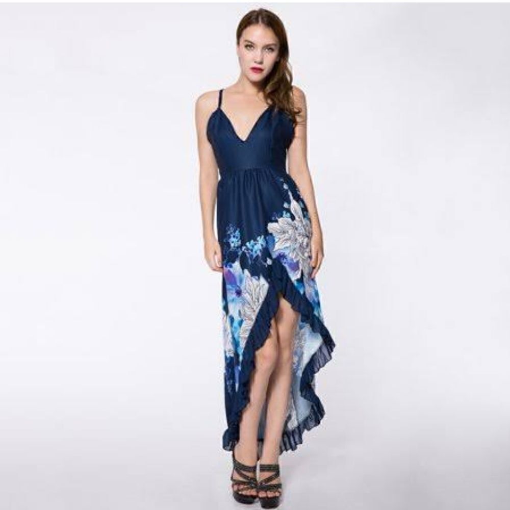 Cheng Xin Floral Asymmetrical Dress